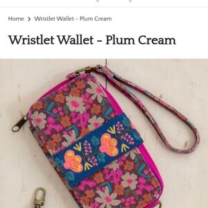 Boho Floral Retro Wristlet / Wallet